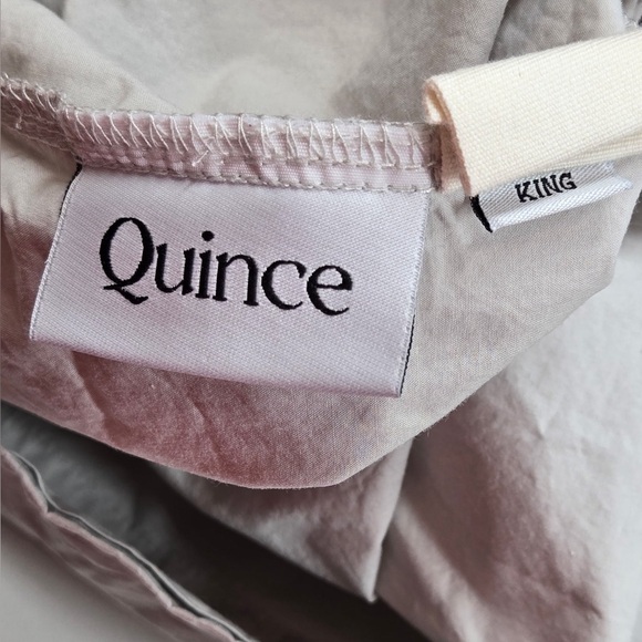 QUINCE Classic Organic Percale Sheet Set King Light Grey 5772 - Picture 7 of 11